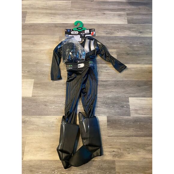 Jazwares Child 10/12 Star Wars Darth Vader Costume Jumpsuit, Cape, Mask, &Gloves - Picture 1 of 5